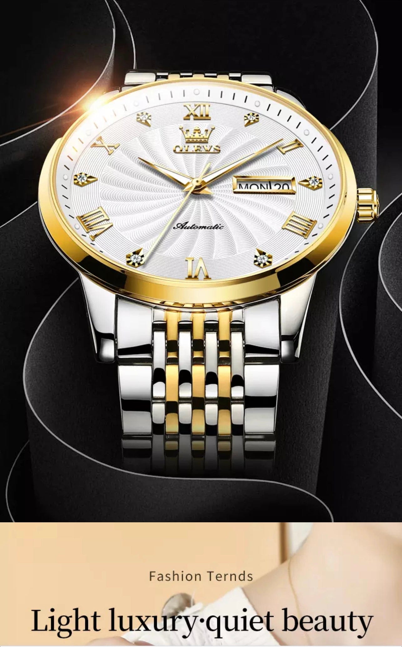 OLEVS 6630 Luxury Couple's watches. - JZsLifestyle